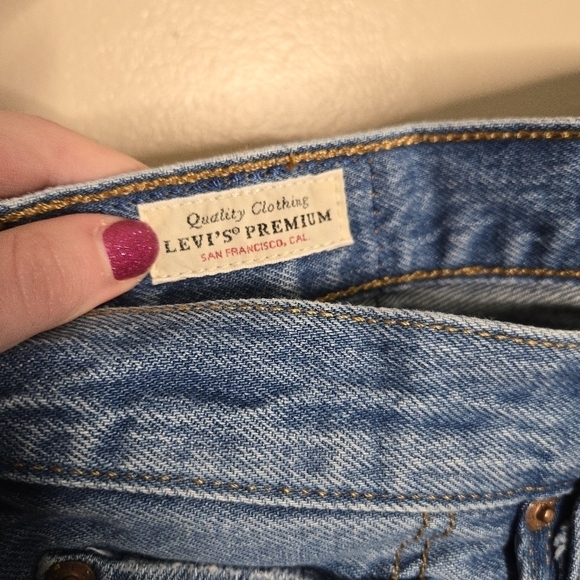 Levi's 501 High Waisted Straight Leg Jeans BIG E - Picture 9 of 12